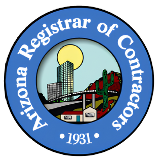Arizona Registrar of Contractors licensed contractor badge